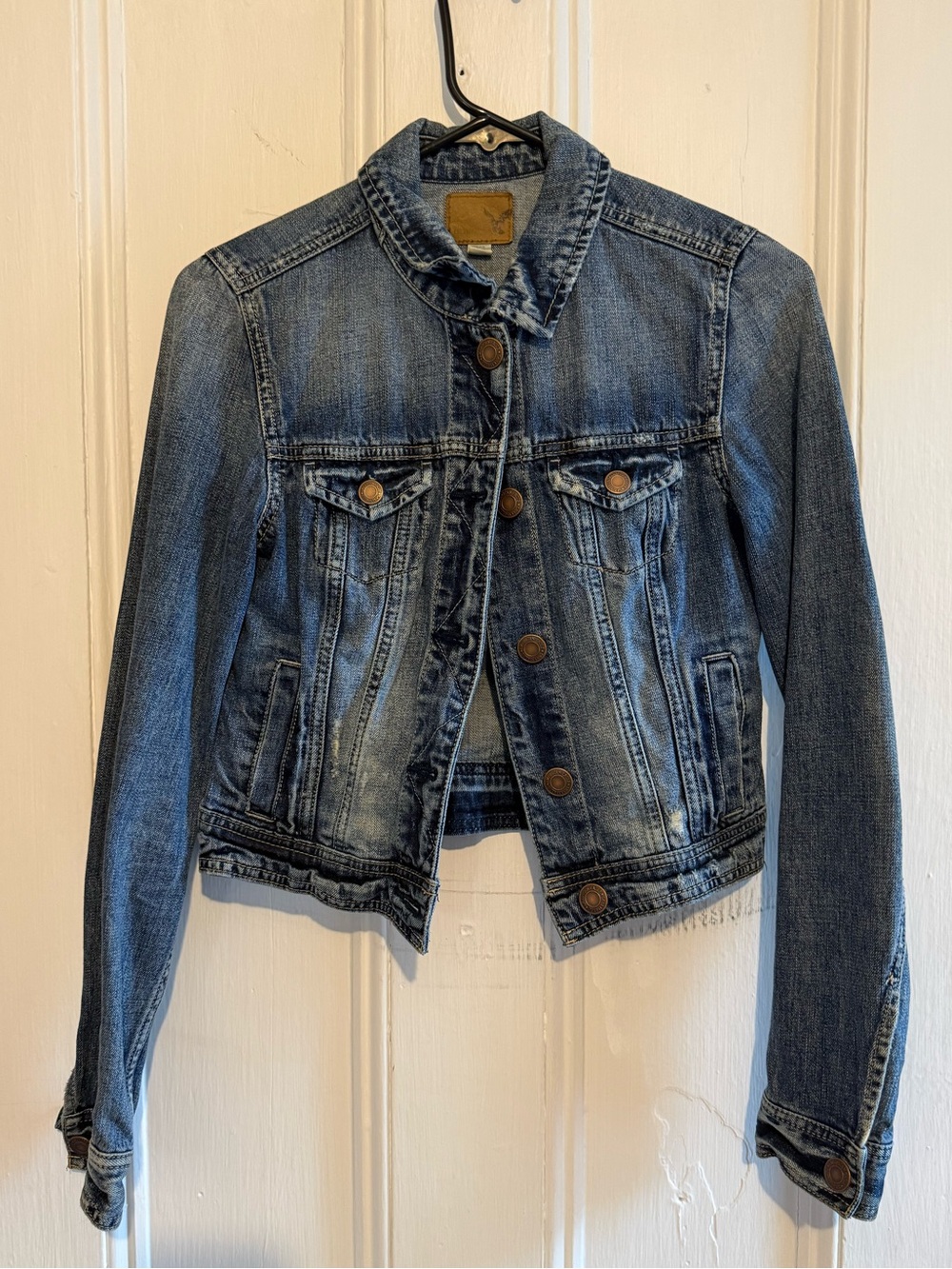 American Eagle Outfitters Distressed Denim Jacket